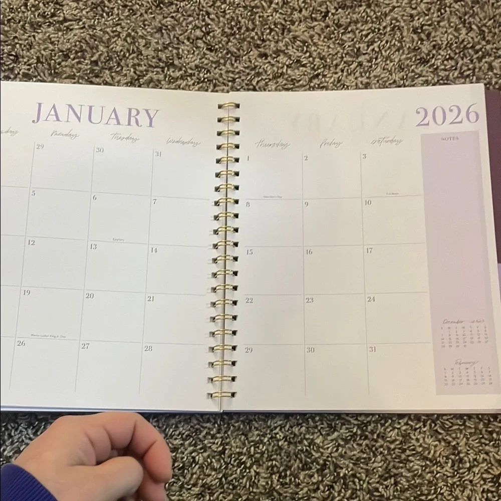 Purple Striped Planner